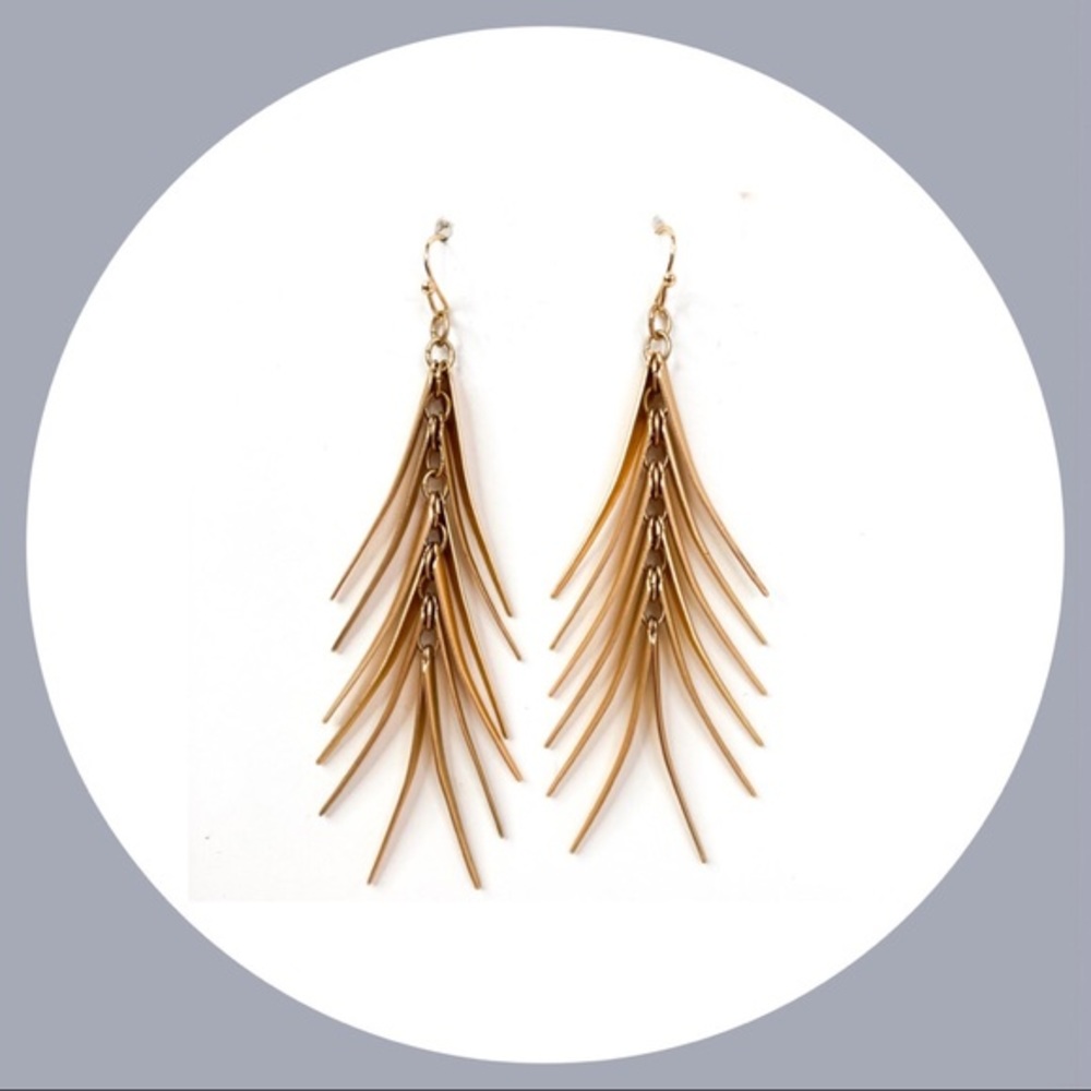 Muted Gold Dangle Earrings